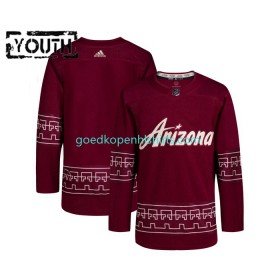 Arizona Coyotes Blank Adidas Alternate 2022-2023 Desert Night Rood Authentic Shirt - Kinderen